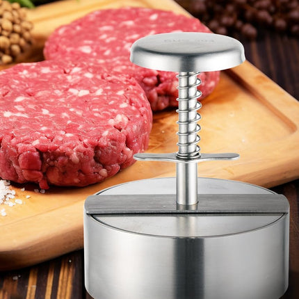 304 Stainless Steel Burger Press - 4.5" Hamburger Patty Maker, Heavy Duty Stainless Steel Burger Press for Ground Beef, Burgers (Dishwasher Safe).