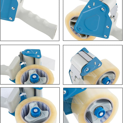 Packing Tape Dispenser, Shipping Tape Gun, Heavy Duty Roller for Box Sealing, Moving, Office, Warehouse, Packaging, Industrial Durable Handheld Tape Cutter - Fits 2" Wide Rolls.