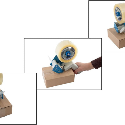 Packing Tape Dispenser, Shipping Tape Gun, Heavy Duty Roller for Box Sealing, Moving, Office, Warehouse, Packaging, Industrial Durable Handheld Tape Cutter - Fits 2" Wide Rolls.