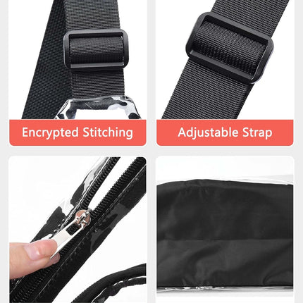 Clear Sling Bag, Clear Bag Stadium Approved, Transparent Shoulder Crossbody Backpack Chest Casual Daypack.