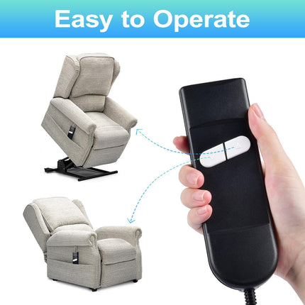 Recliner Remote Lift Chair Remote Replacement 2 Button (Up/Down) 5-Pin Hand Controller for Lazyboy, Golden Limoss OKIN.