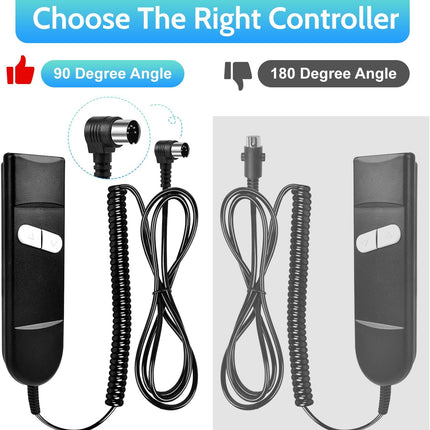 Recliner Remote Lift Chair Remote Replacement 2 Button (Up/Down) 5-Pin Hand Controller for Lazyboy, Golden Limoss OKIN.