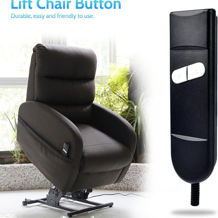 Recliner Remote Lift Chair Remote Replacement 2 Button (Up/Down) 5-Pin Hand Controller for Lazyboy, Golden Limoss OKIN.