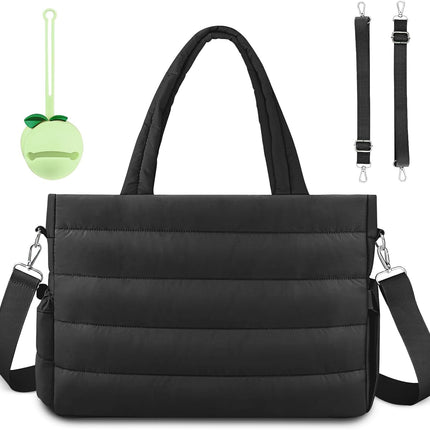 Diaper Bag Tote, Baby Diaper Tote Bags Crossbody Hospital Bag Travel Large Mommy Bag, with Silicone Pacifier Case.