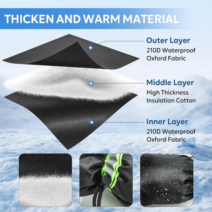 Outdoor Faucet Cover for Winter - 4 Packs 7.09''W x 10.24''H Water Socks Freeze Protection Pipe Insulation Reusable Waterproof Insulated Spigot Backflow Cover.