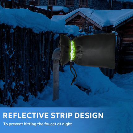 Outdoor Faucet Cover for Winter - 4 Packs 7.09''W x 10.24''H Water Socks Freeze Protection Pipe Insulation Reusable Waterproof Insulated Spigot Backflow Cover.
