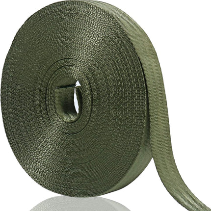 Tree Support Strap, 65 Feet x 1 inch Tree Straps for Staking, Nylon Plant Tie Rope for Support, Straightening (2200 Lbs Strength, Green).