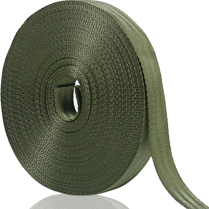 Tree Support Strap, 65 Feet x 1 inch Tree Straps for Staking, Nylon Plant Tie Rope for Support, Straightening (2200 Lbs Strength, Green).
