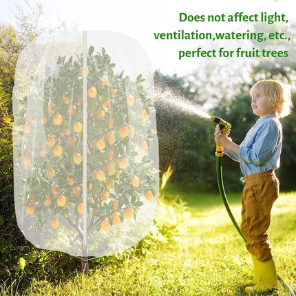 3pcs Fruit Tree Netting with Zipper and Drawstring,2.62 * 3.28 Ft Bird Garden Netting for Garden Protection,Cover for Blueberry Tomato Strawberry and Plants Protection from Insect Squirrels Birds.