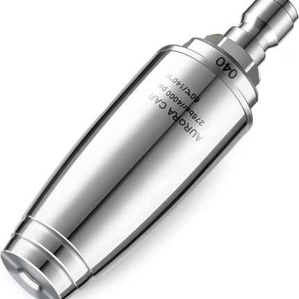 Stainless Steel Pressure Washer Tips Turbo Nozzle 4000 PSI Pressure Washer Rotating Turbo Nozzle, 360° Rotating Pressure Washer Nozzle with 1/4'' Quick Connect, 4.0 GPM 4.0 Orifice.