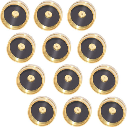 Solid Brass Refill Propane Bottle Cap Universal for All 1 LB Gas Tank Cylinder Sealed Protect Cap(Pack of 12).