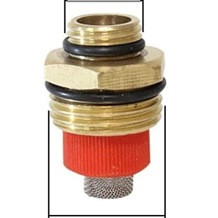 Brass Misting Spray Nozzle 1/2" NPT Male 4-Holes Garden Sprinklers Irrigation Connector Water Sprinklers Mister Heads Fitting with Filter Mesh (Pack of 3).