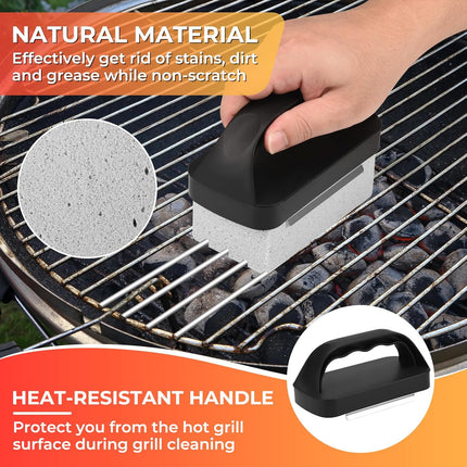 Griddle Cleaning Kit for Blackstone, Flat Top Grill Accessories Cleaner Tool Set Grill Stone, Griddle Scraper, Scouring Pad and Handles, Multifunctional Griddle Accessories Easy to Remove Stain.