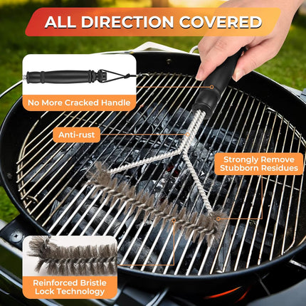 Griddle Cleaning Kit for Blackstone, Flat Top Grill Accessories Cleaner Tool Set Grill Stone, Griddle Scraper, Scouring Pad and Handles, Multifunctional Griddle Accessories Easy to Remove Stain.
