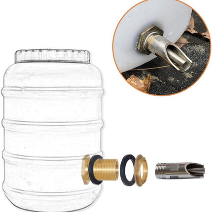 5PCS 1/2 Stainless Steel Automatic Pig Nipple Water Drinker Feeder Waterer + 5PCS 1/2 Female to 3/4 Male Brass Water Tank Connector Bulkhead Fitting Kit for Sows Piglets Drinking.