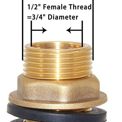 5PCS 1/2 Stainless Steel Automatic Pig Nipple Water Drinker Feeder Waterer + 5PCS 1/2 Female to 3/4 Male Brass Water Tank Connector Bulkhead Fitting Kit for Sows Piglets Drinking.