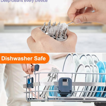 Meat Tenderizer Tool, 304 Stainless Steel, with 21 Needles & Retractable Safety Guard, for Tenderizing Beef, Turkey, Chicken, Steak, Dishwasher Safe.