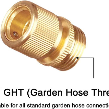 2Set Faucet Quick Connect to Garden Hose 22mm Female x 24mm Male Thread to 3/4" GHT Male Thread Snap Adapter for Bathroom Kitchen Indoor Sink Faucet.