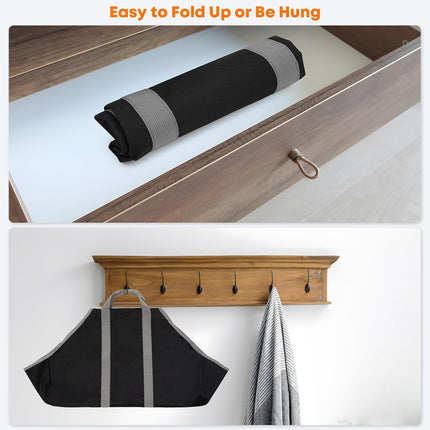 Canvas Firewood Carrier Bag, Durable Firepalce Log Tote with Handles for Wood Fire Stove, Outdoor Camping.