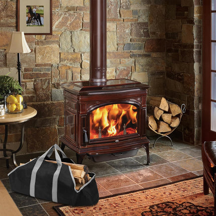 Canvas Firewood Carrier Bag, Durable Firepalce Log Tote with Handles for Wood Fire Stove, Outdoor Camping.
