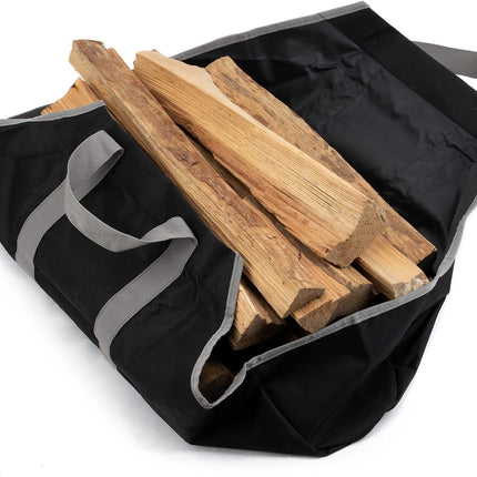 Canvas Firewood Carrier Bag, Durable Firepalce Log Tote with Handles for Wood Fire Stove, Outdoor Camping.