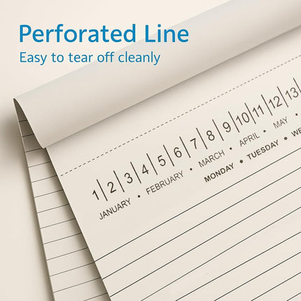 Legal Pads 8.5 x 11 with Date on Top, Narrow Ruled, White Note Pads College Ruled Writing Tablets for Office, School, 50 Sheets, 3 Pack.
