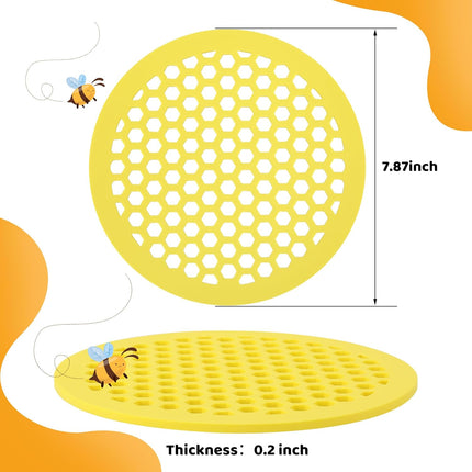 4 Pack Floating Bee Island- 7.87 Inch EVA Foam Floating Bee Watering Station- Butterfly Bee Waterer for Feeding, Bee Bath, Outdoor Garden Decor.