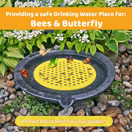 4 Pack Floating Bee Island- 7.87 Inch EVA Foam Floating Bee Watering Station- Butterfly Bee Waterer for Feeding, Bee Bath, Outdoor Garden Decor.
