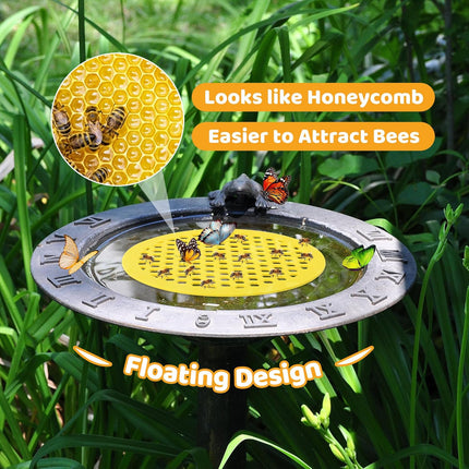 4 Pack Floating Bee Island- 7.87 Inch EVA Foam Floating Bee Watering Station- Butterfly Bee Waterer for Feeding, Bee Bath, Outdoor Garden Decor.