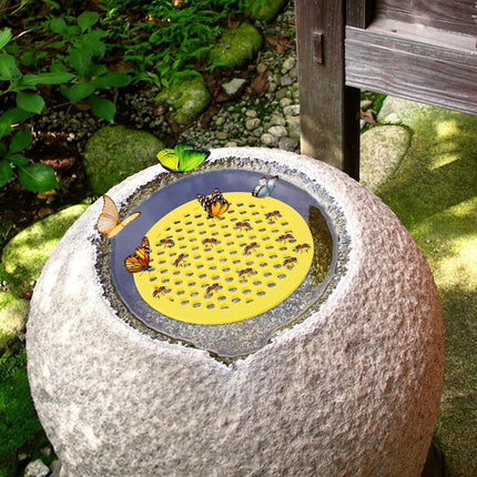 4 Pack Floating Bee Island- 7.87 Inch EVA Foam Floating Bee Watering Station- Butterfly Bee Waterer for Feeding, Bee Bath, Outdoor Garden Decor.