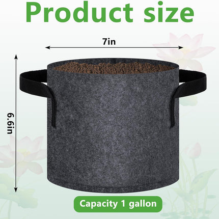 12 Pack Aquatic Plant Pots for Pond, Reusable Fabric Aquatic Plant Pots, Breathable Pond Plant Basket Grow Bags with Handles for Aquatic Plants, Bog Plant, Water Lily, Lotus, Flower (1 Gallon).