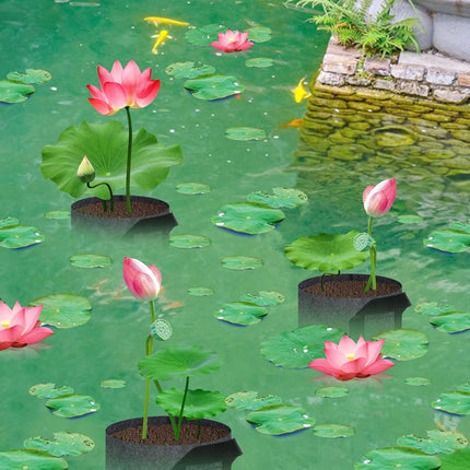 12 Pack Aquatic Plant Pots for Pond, Reusable Fabric Aquatic Plant Pots, Breathable Pond Plant Basket Grow Bags with Handles for Aquatic Plants, Bog Plant, Water Lily, Lotus, Flower (1 Gallon).