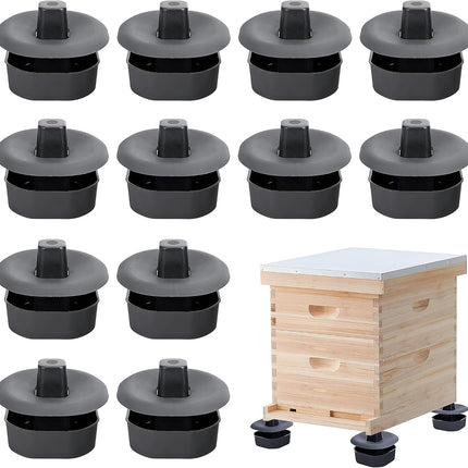 3 Sets/12Pcs Beehive Stands- Sturdy Beehive Feet Stands- Beehive Base Beekeeping Hive Support Tools for Outdoor Garden Beekeeper Workshop.