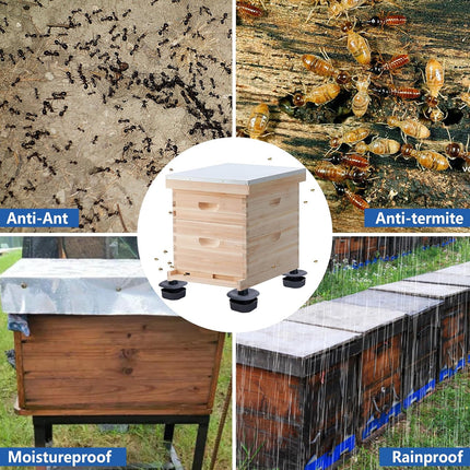 3 Sets/12Pcs Beehive Stands- Sturdy Beehive Feet Stands- Beehive Base Beekeeping Hive Support Tools for Outdoor Garden Beekeeper Workshop.