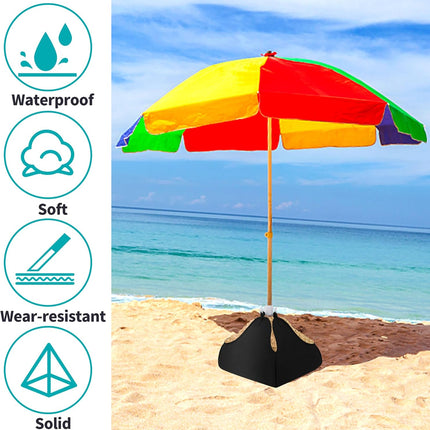 1 Set Beach Umbrella Base Weight- 600D Oxford Cloth Sun Umbrella Fillable Weights Sand Bags- Heavy Duty Beach Umbrella Stand Sand Anchor for Outdoor Patio Garden.