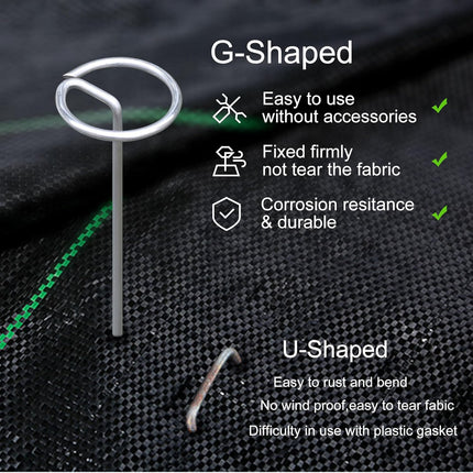 120 Pcs Garden Landscape Staples - 12 Gauge Circle Top Landscape Pins - 6 Inch Galvanized Landscape Pins Garden Stakes with 1Pc Nail Lifter for Securing Yard Garden Lawn Fabric Weed Barrier.