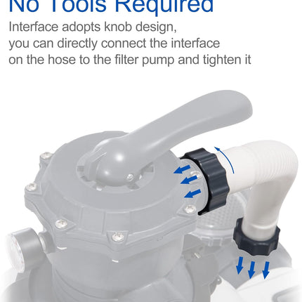 15.8" Pool Pump Replacement Hose- Salt Water Pump Hose for Above Ground Pool- Pool Sand Filter Pump Hose for Filter Pump and Saltwater Systems.