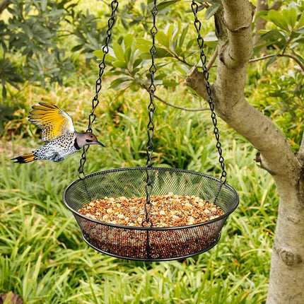 Hanging Bird Feeder, Suet Feeder Hanging Bird Feeder Hanging for Garden Yard Outside Hanging Bird Feeder Tray.