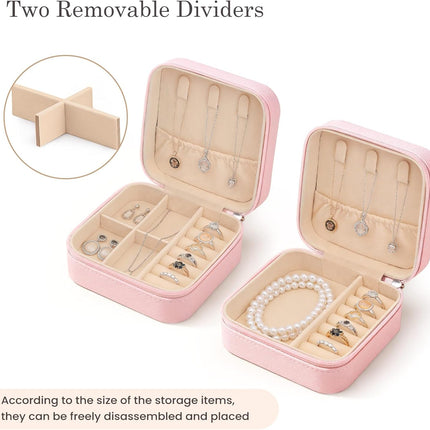 24 Pcs Travel Jewelry Box Exquisite Travel Jewelry Case Portable Jewellery Storage Holder Organizer Box Small Jewelry Organizer for Rings Earrings Necklaces Pendants Bracelets Watches.