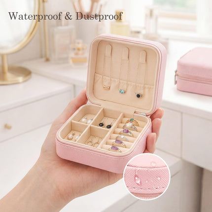 24 Pcs Travel Jewelry Box Exquisite Travel Jewelry Case Portable Jewellery Storage Holder Organizer Box Small Jewelry Organizer for Rings Earrings Necklaces Pendants Bracelets Watches.