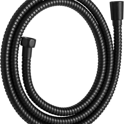 Shower Hose, Kink Free Stainless Steel Shower Hose Attachment Electroplating Handheld Shower Head Hose Flex Hoses Extension with Brass Insert & Nut for Pet Bathing Cleaning 60 in, Matte Black.