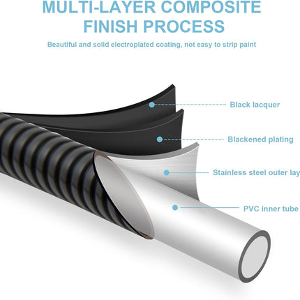 Shower Hose, Kink Free Stainless Steel Shower Hose Attachment Electroplating Handheld Shower Head Hose Flex Hoses Extension with Brass Insert & Nut for Pet Bathing Cleaning 60 in, Matte Black.
