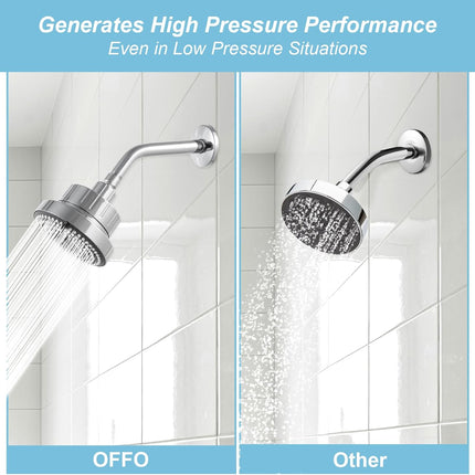 Shower Arm 10 in Bundle with 6 Mode Filtered Shower Head, Chrome.