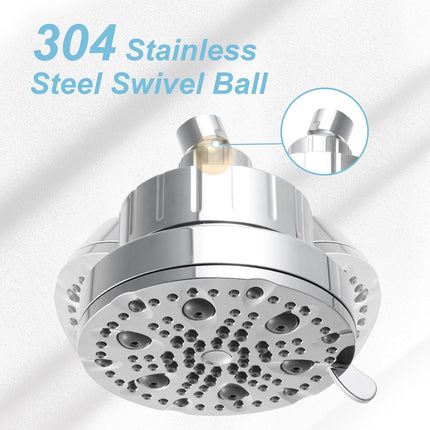 Shower Arm 10 in Bundle with 9 Mode Filtered Shower Head, Chrome.