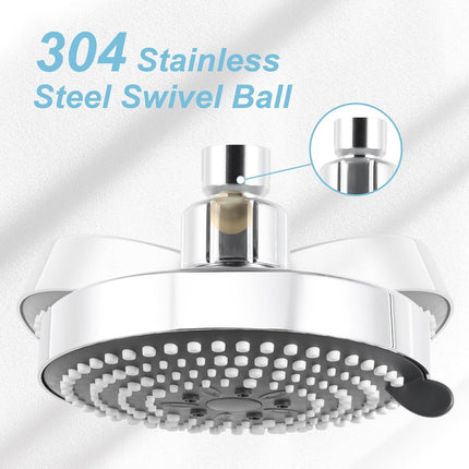 Shower Arm 10 in Bundle with 6 Mode Shower Head, Chrome.
