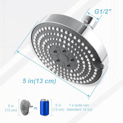 Shower Arm 10 in Bundle with 6 Mode Shower Head, Chrome.