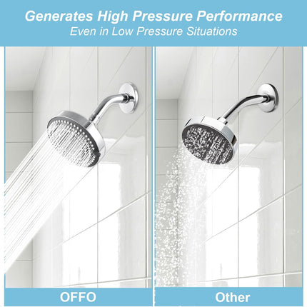 Shower Arm 10 in Bundle with 6 Mode Shower Head, Chrome.