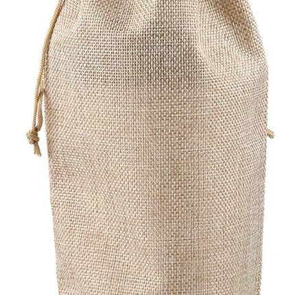 Jute Wine Bags,Wine Burlp Gift Bags,Hessian Wine Bottle Gift Bags with Drawstring,Jute Bags for Industrial Use12 Pcs,14.2" x 6.3".