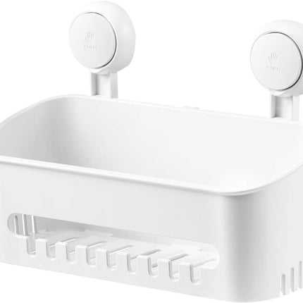Shower Caddy Suction Cup NO-Drilling Removable Shower Shelf Powerful Heavy Duty Hold up to 22lbs, Waterproof Storage Basket for Shampoo & Toiletries Bathroom & Kitchen Caddy Organizer.