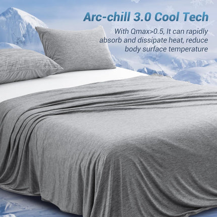 Cooling Blanket King, Arc-Chill Q-Max >0.5 for Hot Sleepers, Absorbs Heat to Keep Body Cool for Night Sweats, Lightweight Summer Cool Blankets for Sleeping, Gifts for Women & Men,Grey.